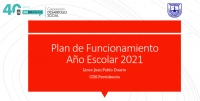 Plan de Funcionamiento Año Escolar 2021