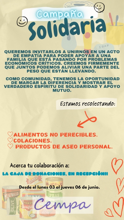 Campaña solidaria 3°A